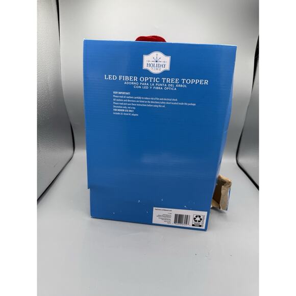 Holiday Time LED Fiber Optic Santa Tree Topper 12” Christmas Lighted Topper - Picture 3 of 5